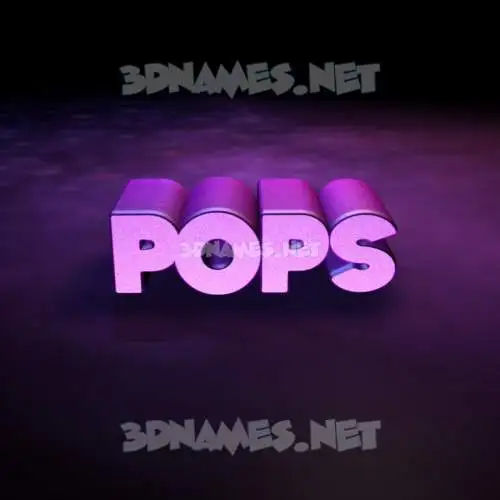 pops in Big Purple style - 3D name wallpaper pops in Big Purple style - 3D name wallpaper