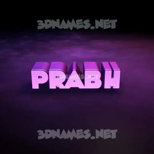 prabh in Big Purple style - 3D name wallpaper