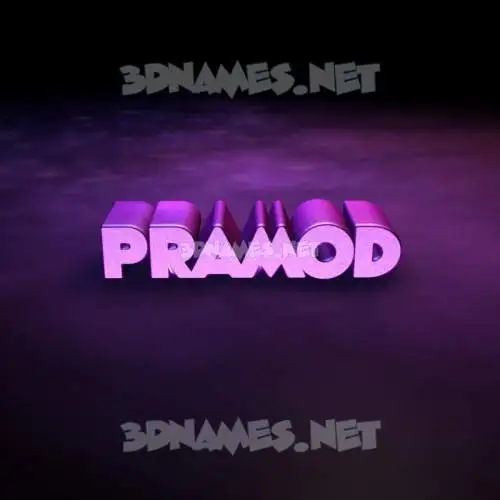 pramod in Big Purple style - 3D name wallpaper
