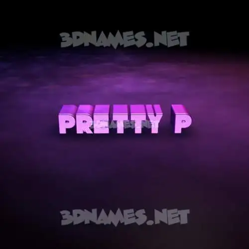 pretty p in Big Purple style - 3D name wallpaper