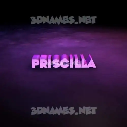 priscilla in Big Purple style - 3D name wallpaper