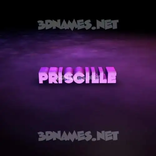 priscille in Big Purple style - 3D name wallpaper
