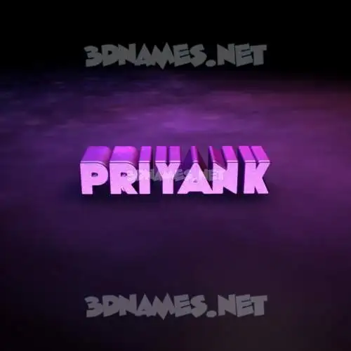 priyank in Big Purple style - 3D name wallpaper