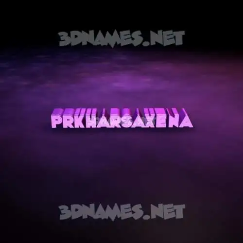 prkharsaxena in Big Purple style - 3D name wallpaper