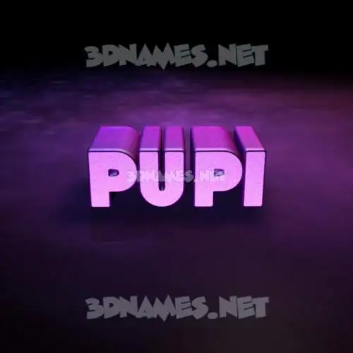 pupi in Big Purple style - 3D name wallpaper