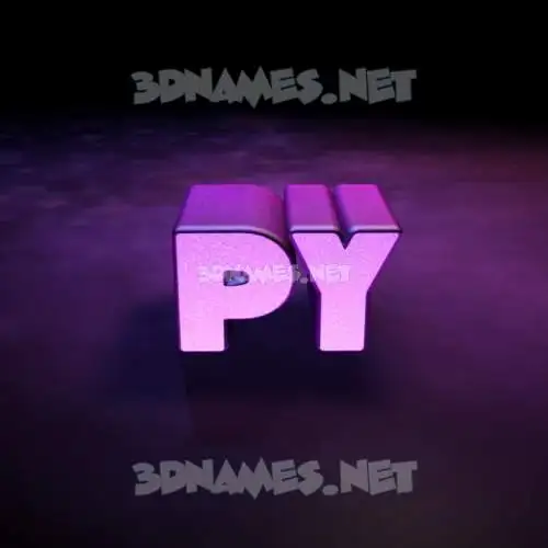 py in Big Purple style - 3D name wallpaper