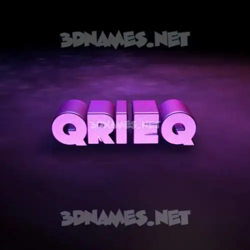 qrieq in Big Purple style - 3D name wallpaper qrieq in Big Purple style - 3D name wallpaper