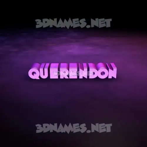 querendon in Big Purple style - 3D name wallpaper