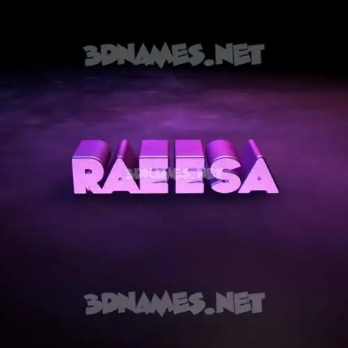 raeesa in Big Purple style - 3D name wallpaper