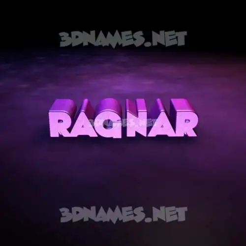 ragnar in Big Purple style - 3D name wallpaper