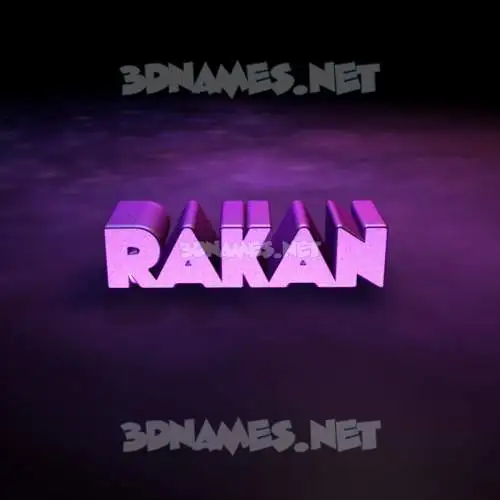rakan in Big Purple style - 3D name wallpaper rakan in Big Purple style - 3D name wallpaper