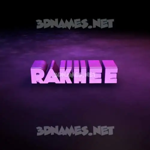 rakhee in Big Purple style - 3D name wallpaper