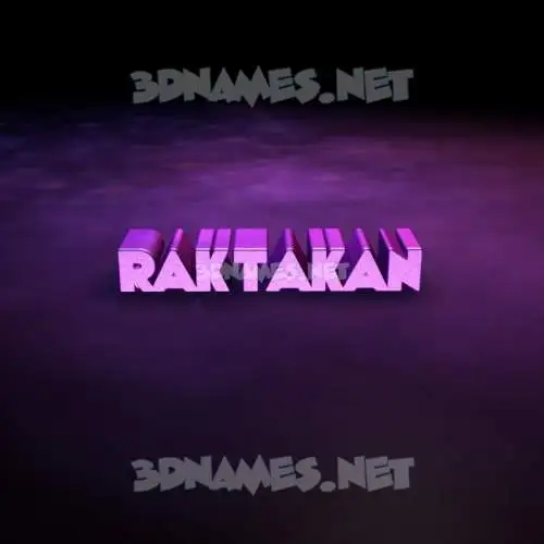 raktakan in Big Purple style - 3D name wallpaper raktakan in Big Purple style - 3D name wallpaper