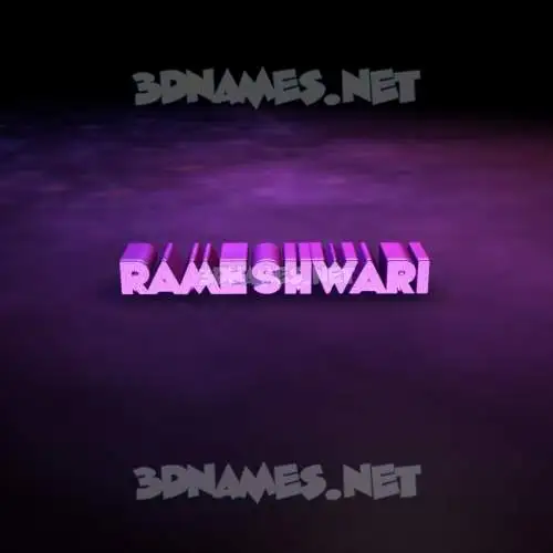 rameshwari in Big Purple style - 3D name wallpaper
