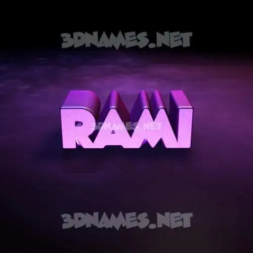 rami in Big Purple style - 3D name wallpaper