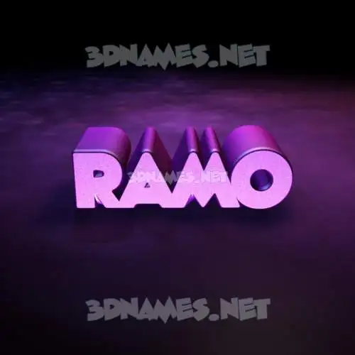 ramo in Big Purple style - 3D name wallpaper ramo in Big Purple style - 3D name wallpaper