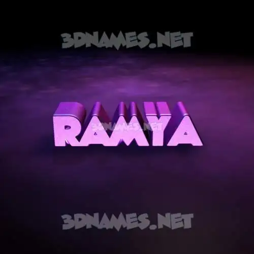 ramya in Big Purple style - 3D name wallpaper