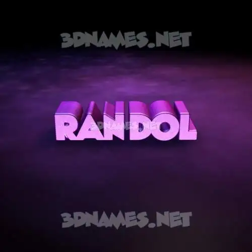 randol in Big Purple style - 3D name wallpaper