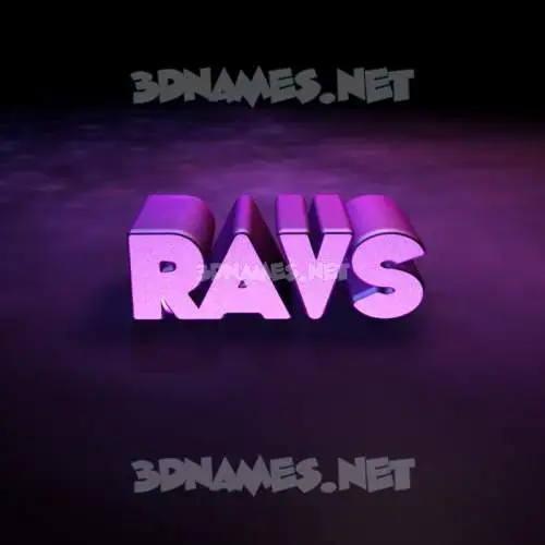 ravs in Big Purple style - 3D name wallpaper ravs in Big Purple style - 3D name wallpaper