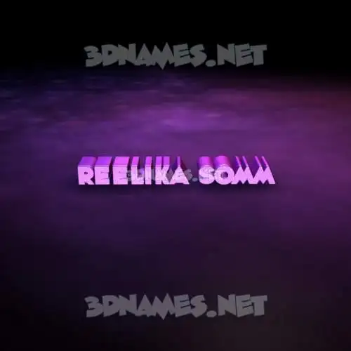 reelika somm in Big Purple style - 3D name wallpaper reelika somm in Big Purple style - 3D name wallpaper