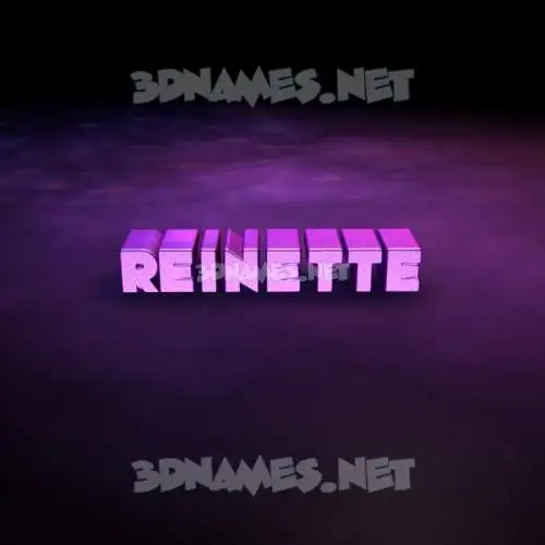 reinette in Big Purple style - 3D name wallpaper