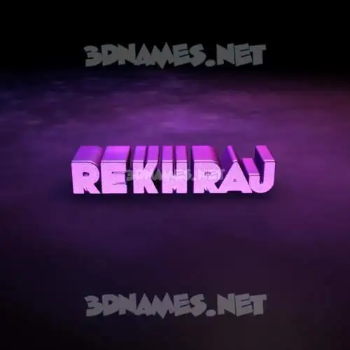 rekhraj in Big Purple style - 3D name wallpaper