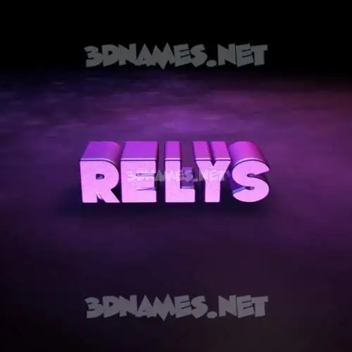 relys in Big Purple style - 3D name wallpaper