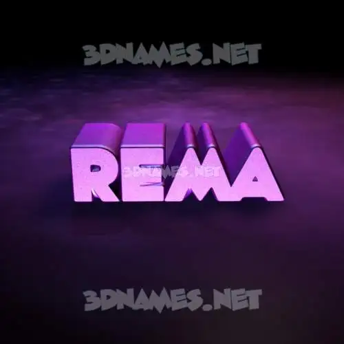 rema in Big Purple style - 3D name wallpaper rema in Big Purple style - 3D name wallpaper