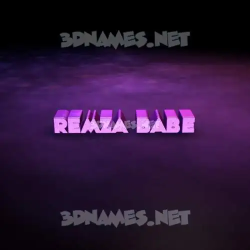 remza babe in Big Purple style - 3D name wallpaper remza babe in Big Purple style - 3D name wallpaper