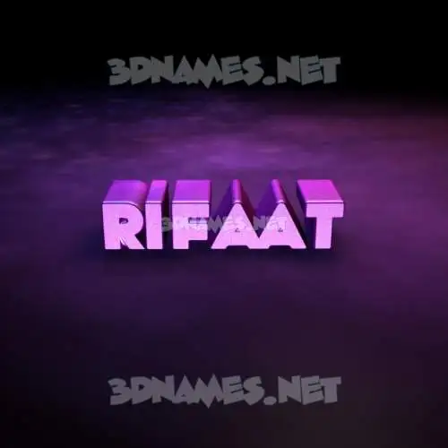 rifaat in Big Purple style - 3D name wallpaper