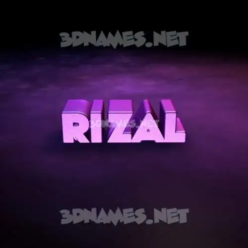 rizal in Big Purple style - 3D name wallpaper rizal in Big Purple style - 3D name wallpaper