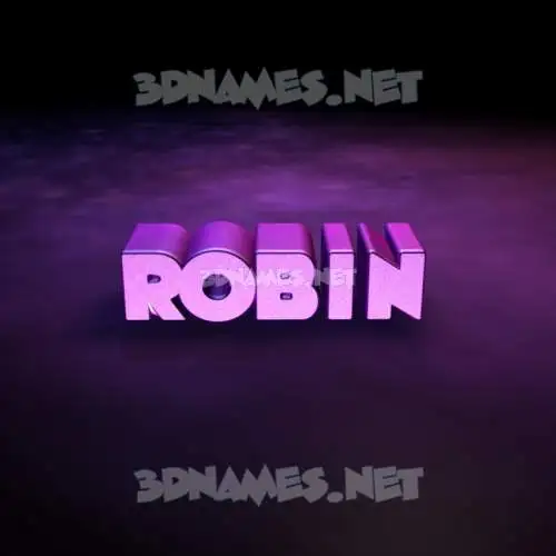robin in Big Purple style - 3D name wallpaper