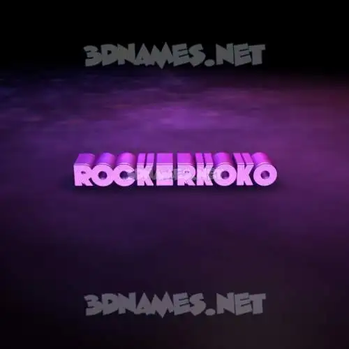 rockerkoko in Big Purple style - 3D name wallpaper rockerkoko in Big Purple style - 3D name wallpaper