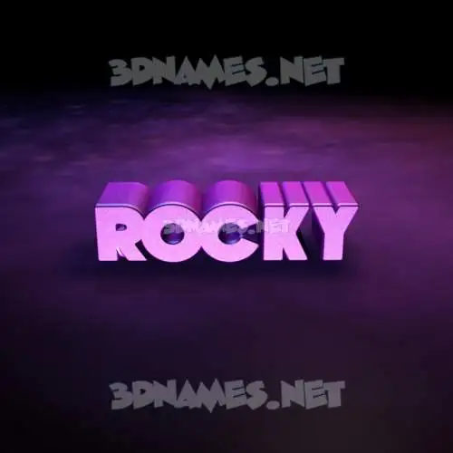 rocky in Big Purple style - 3D name wallpaper rocky in Big Purple style - 3D name wallpaper