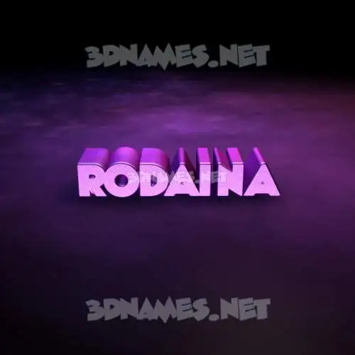 rodaina in Big Purple style - 3D name wallpaper