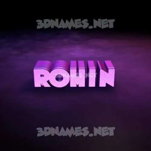 rohin in Big Purple style - 3D name wallpaper