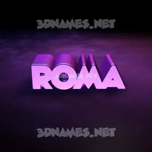 roma in Big Purple style - 3D name wallpaper