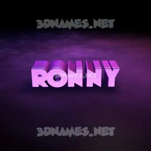 ronny in Big Purple style - 3D name wallpaper