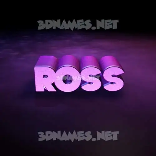 ross in Big Purple style - 3D name wallpaper