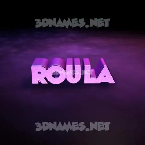 roula in Big Purple style - 3D name wallpaper roula in Big Purple style - 3D name wallpaper