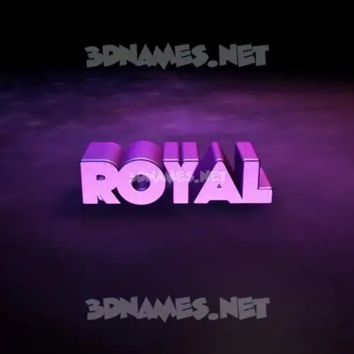 royal in Big Purple style - 3D name wallpaper