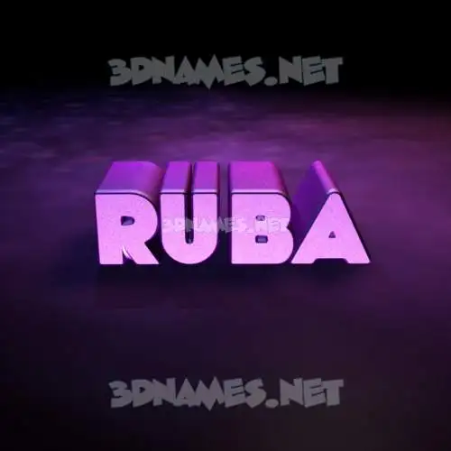 ruba in Big Purple style - 3D name wallpaper ruba in Big Purple style - 3D name wallpaper