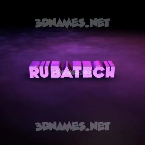 rubatech in Big Purple style - 3D name wallpaper rubatech in Big Purple style - 3D name wallpaper