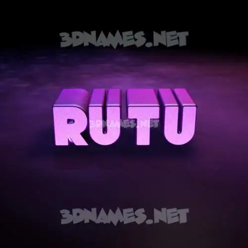 rutu in Big Purple style - 3D name wallpaper rutu in Big Purple style - 3D name wallpaper