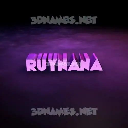 ruynana in Big Purple style - 3D name wallpaper