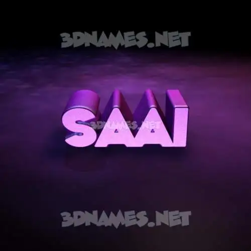 saai in Big Purple style - 3D name wallpaper
