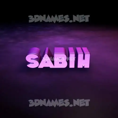 sabih in Big Purple style - 3D name wallpaper