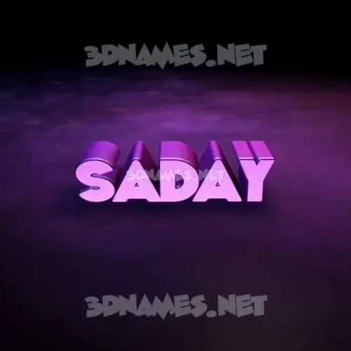 saday in Big Purple style - 3D name wallpaper saday in Big Purple style - 3D name wallpaper