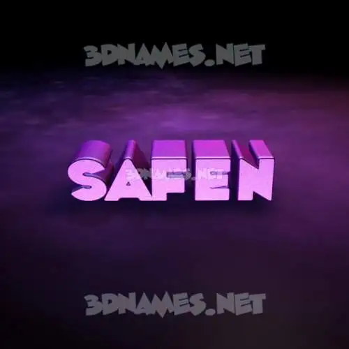 safen in Big Purple style - 3D name wallpaper