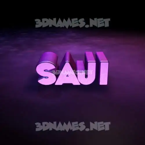 saji in Big Purple style - 3D name wallpaper